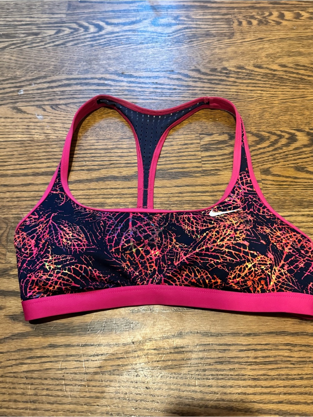 Nike Neon Leaf Mesh Racerback Women's Bikini Swim Top